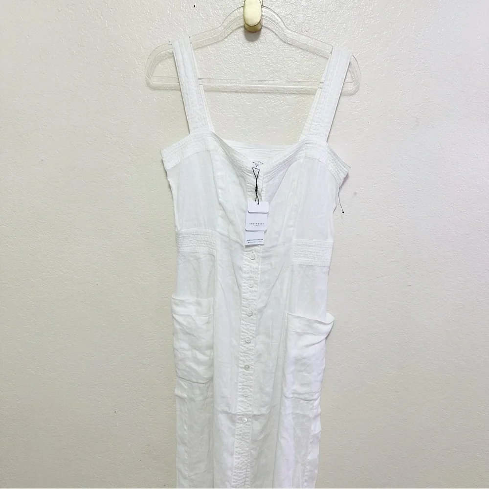 New EQUIPMENT Aris cotton-poplin midi dress size 8 - Picture 5 of 16